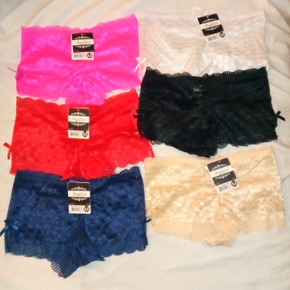 Sold***Angelina 6Pk Lace Boy Short Panties Bundle - Picture 5 of 6